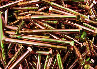 40) Hex Head 3/8-16 x 4-3/4 Grade 8 Bolts Yellow Zinc Cap Screws 40) Hex Head 3/8-16 x 4-3/4 Grade 8 Bolts Yellow Zinc Cap Screws
