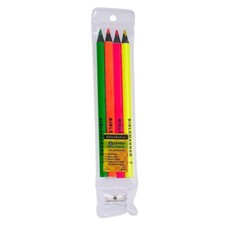 Highlighter Pencils-Dry Biblemarkers-Jumbo-Neon Set Of 4 