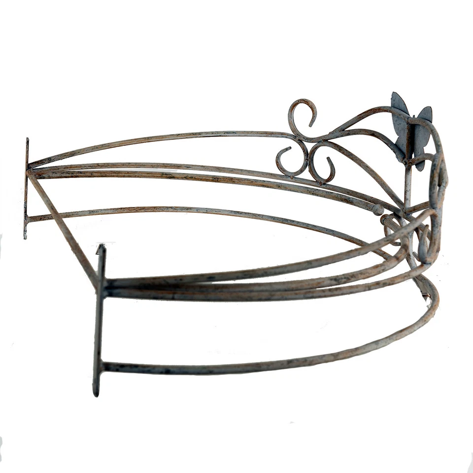 Corona de pared de mariposa con dosel de lit de metal antiguo francés estilo vintage  - Imagen 3 de 3