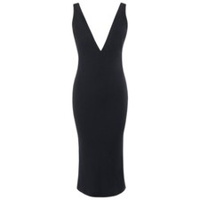 ALEXANDER McQUEEN S/S 1997 "La Poupee" Plunging V Neck Bias Cut Cocktail Dress