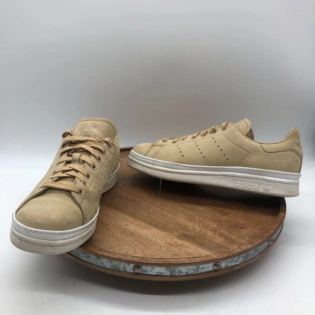 Restringido voltereta Saturar Adidas Stan Smith Bold Beige Wheat Tan Nubuck Sneakers Shoes Womens 10  B37665 | eBay