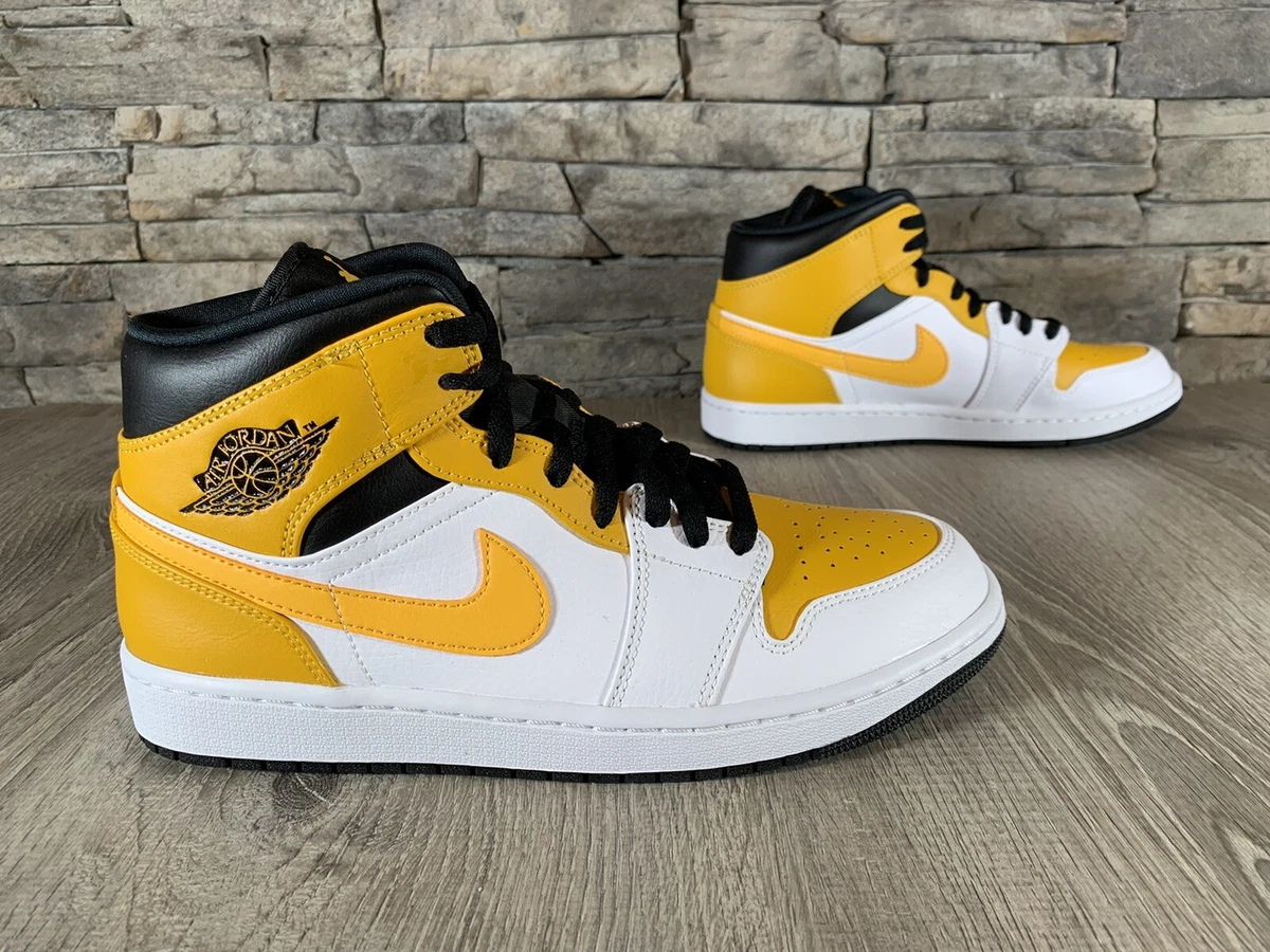 Air Jordan 1 Mid University Gold White Black 554724 170 Men s 9.5