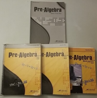 Abeka Pre Algebra Third Edition Bundle of 4 Teacher Books Teacher Solution Key