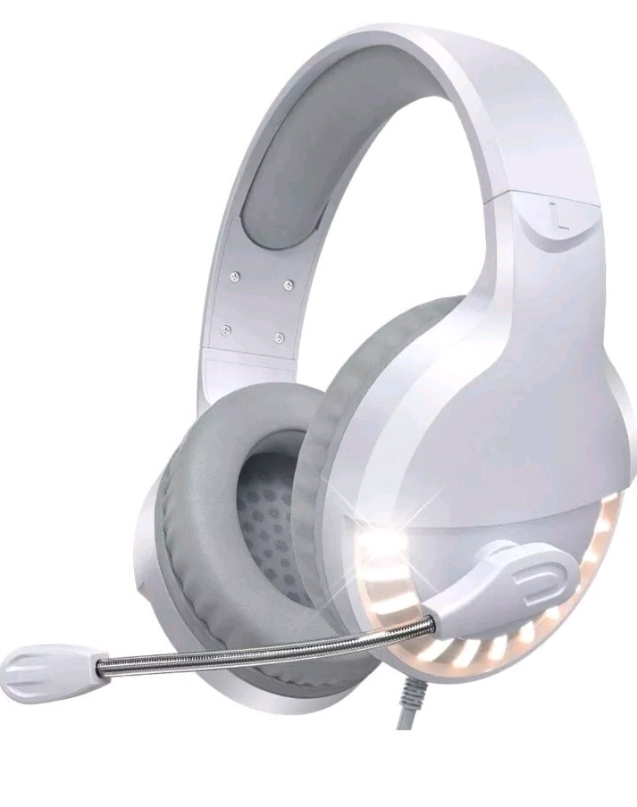 Gaming Headset With Noise Canceling Mic & Led Soft Memory Stereo Earmuffs. New-image