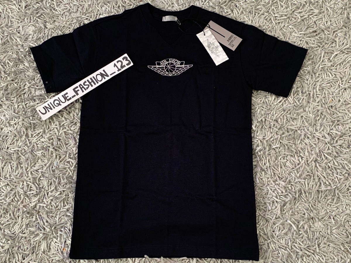 CHRISTIAN DIOR X AIR JORDAN 1 TEE NAVY BLUE XXS T-SHIRT LOW