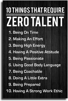 Hallway Decor 10 Things That Require Zero Talent - Motivational Wall Art Poster