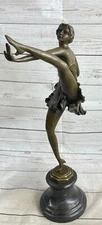 Bronze sculpture Art Deco Nouveau Large Ballerina Dancer Home Decor Hot Cast Art