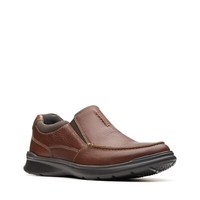 Scarpe Slip On Clarks Cotrell Free In Pelle Marrone Da Uomo Ammortizzate Wide Fit (H)