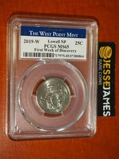 2019 W 25C LOWELL NP ATB QUARTER PCGS MS65 FIRST WEEK OF DISCOVERY LABEL