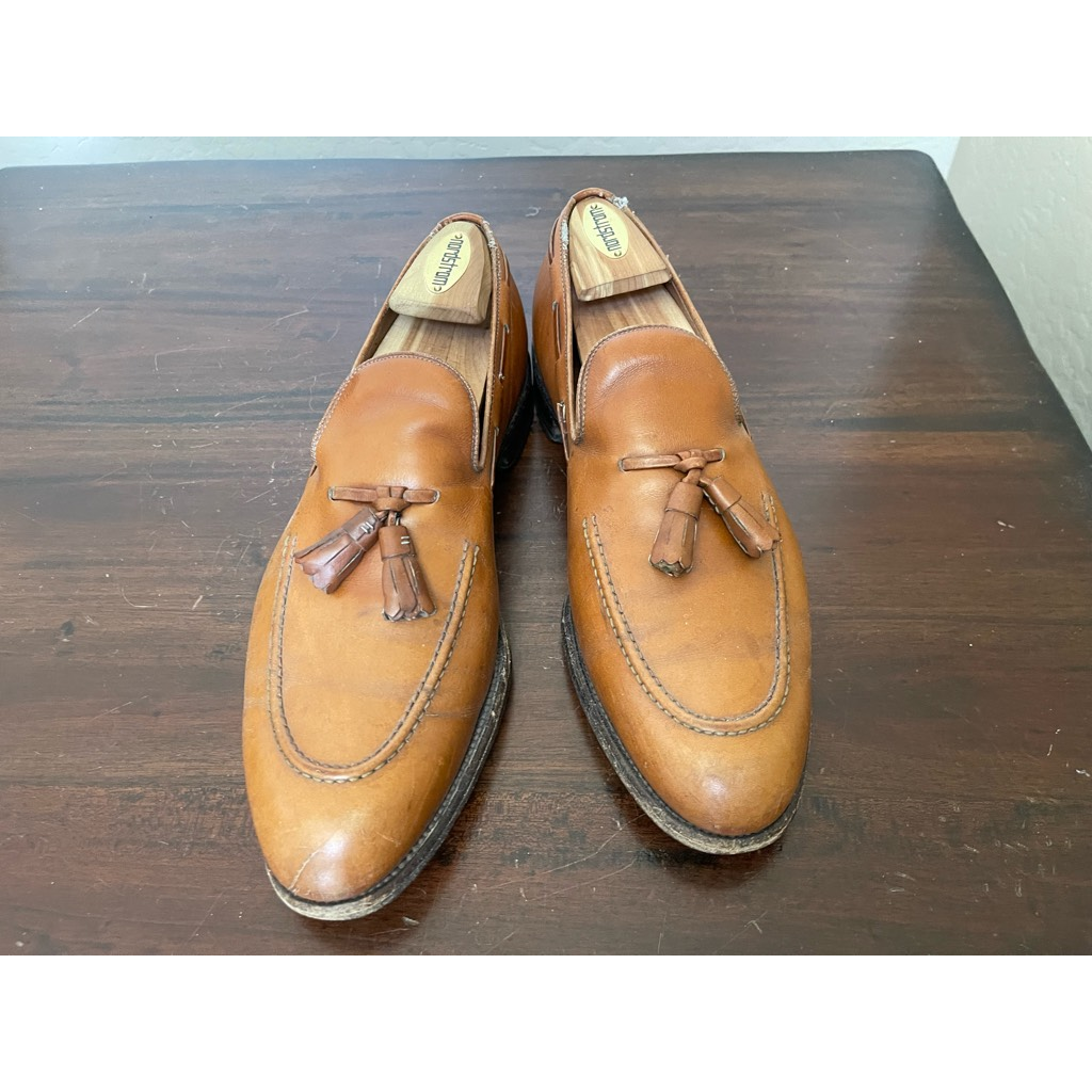 Allen Edmonds Mens Saratoga Loafer Dress Shoes Brown Apron  display picture 1