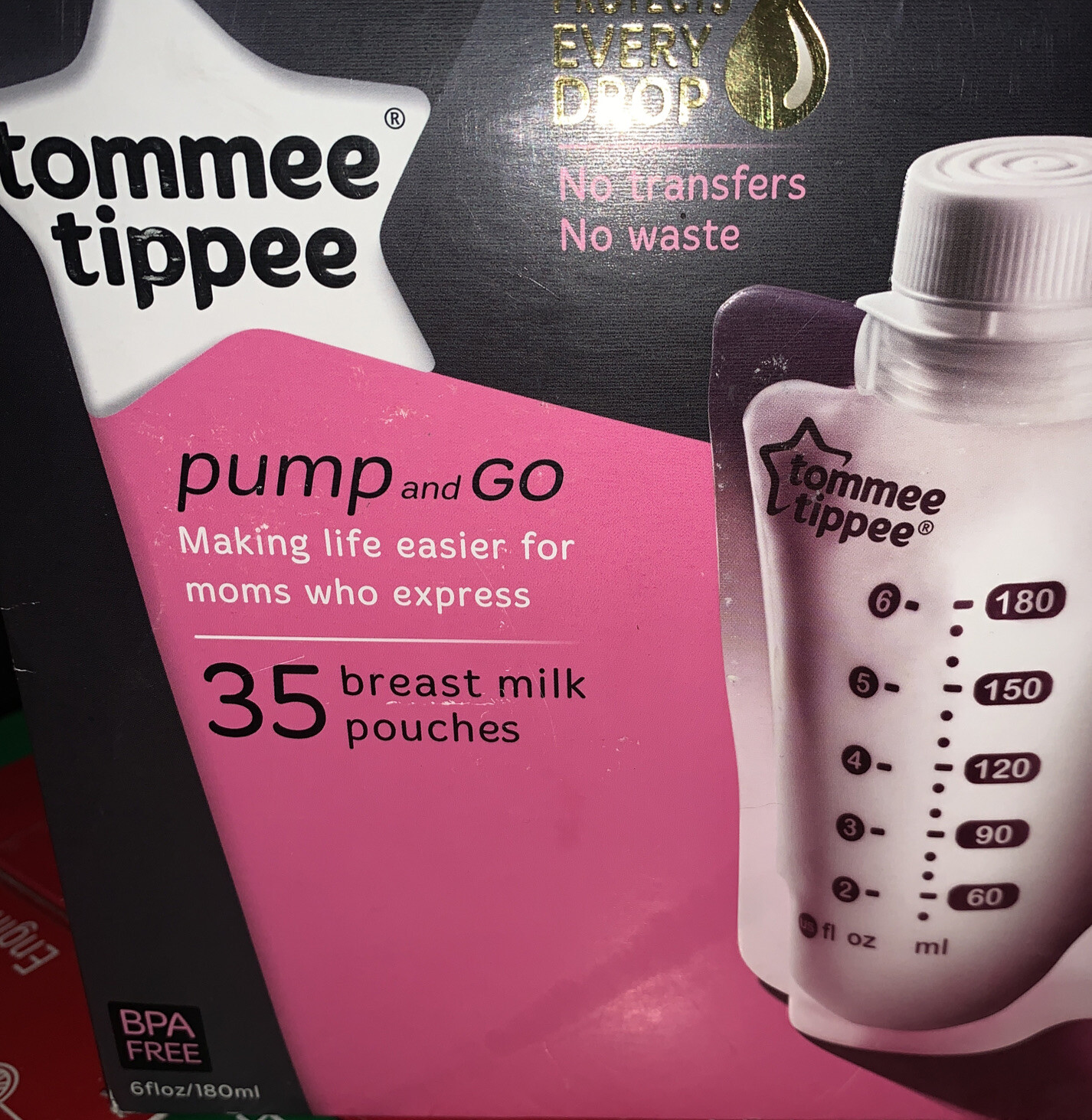 Tommee Tippee Pump and Go Breast Milk Pouches X35 BPA FREE, 35 Count New