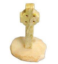 Celtic Cross Carved Stone on Stand 4