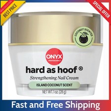 Onyx Hard as Hoof Nail Strengthening Cream 1 oz. - Coconut Scent Growth Repair