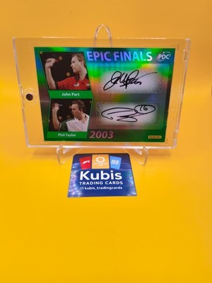 Phil Taylor auto, Epic Final John Part Vs Phil Taylor Duo Autograph 13/25