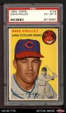 1954 Topps #159 Dave Philley Indians PSA 6 - EX/MT