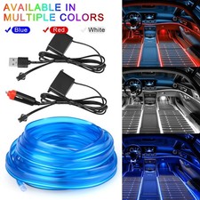 2M LED Car Interior Light - USB Powered White Ambient Lamp for Cozy Atmosphere