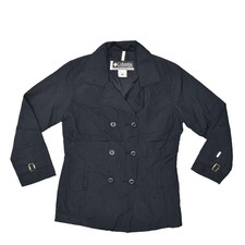 Columbia XCO Women's Size S Windbreaker Jacket Black Nylon Button Long Sleeve