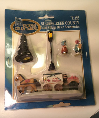 Dickens Collectables Sugar Creek County Village Figurines, children, apple cart