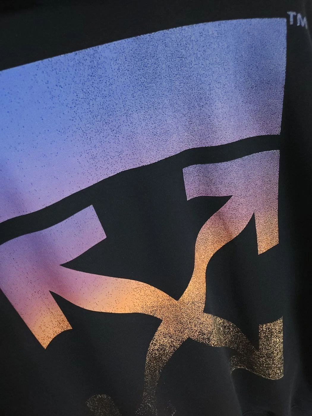 OFF WHITE Felpa con cappuccio freccia degradata bianco sporco OMBB034F21FLE002 130502715