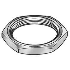 Panel Nut, 1/4-32, Hex, Stainless, Pk2, Z0425-Ss