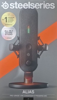 SteelSeries Alias USB Mikrofon Gaming Streaming Podcast KI Noise RGB NEU OVP