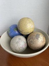 (5) Decorative Ball Orb Sphere Bowl Fillers World Globe ~ BOWL NOT INCLUDED