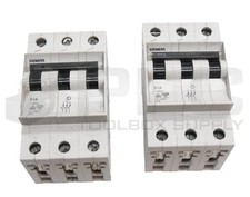 LOT OF 2 SIEMENS 5SX23C16 CIRCUIT BREAKER 400V 480VAC