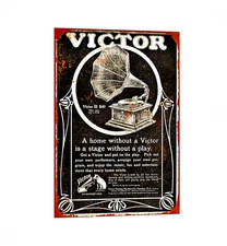 RCA VICTOR DOG STICKER SIGN LITTLE NIPPER GRAMOPHONE VINTAGE REPLICA 4 SIZES