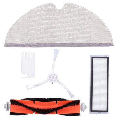 Main Brush Side Brush Filter Screen Cleaning Brush Mop Replacement Kit Fit For