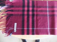 NEW With Tags Authentic Burberry Giant Check Cashmere Scarf Color: Mallow Pink