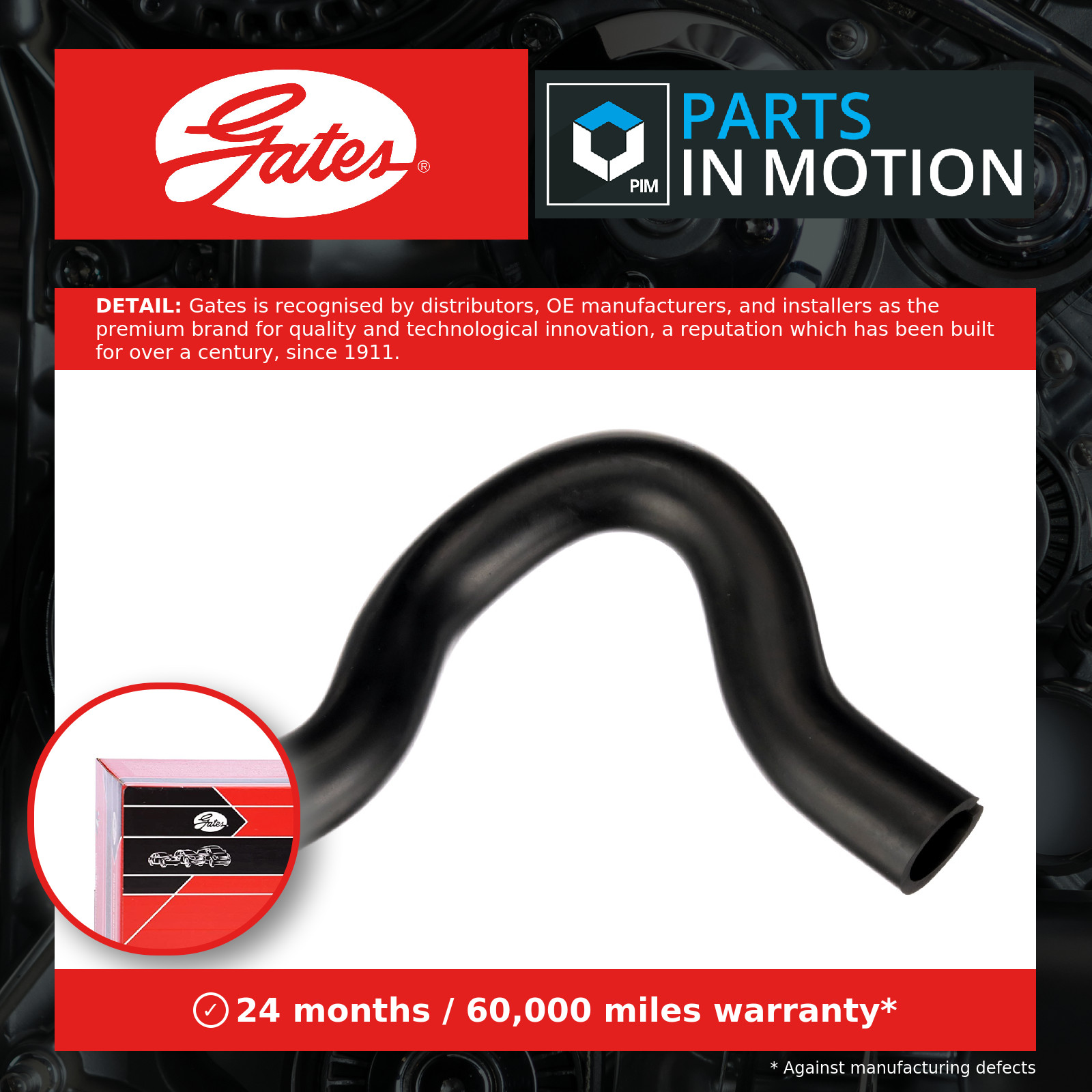 GATES CRANKCASE BREATHER HOSE - EMH581 - Image 5