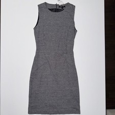 MNG Mango Suit Black White Houndstooth Sheath Dress Women’s Size 6 Sleeveless
