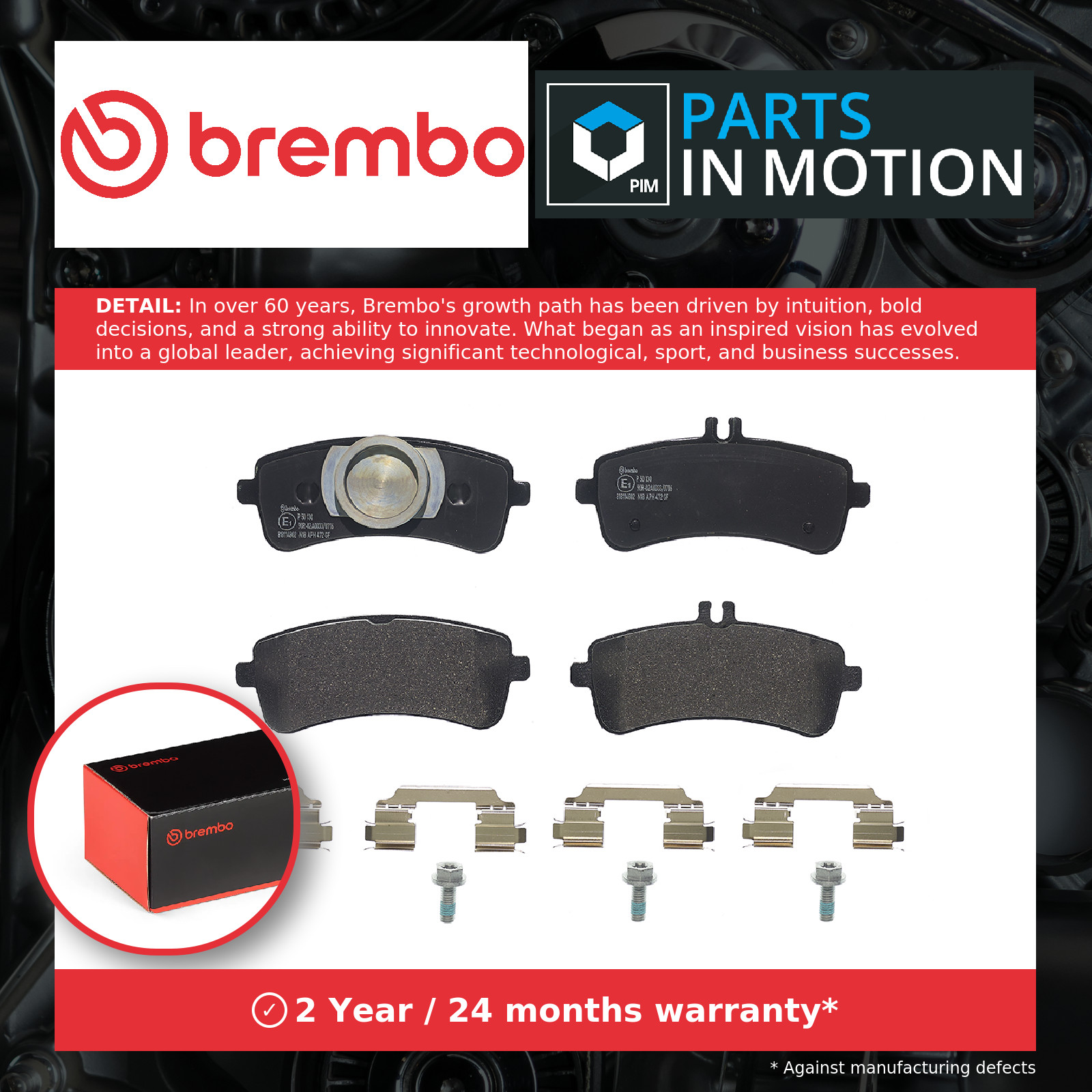 Brake Pads Set Rear P50130 Brembo 0004203204 0004204704 0004205802 0064206920 - Image 10