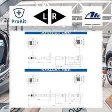 2x ORIGINAL® Ate Bremsschlauch Vorne für Ford FOCUS III Turnier C-MAX II FOCUS