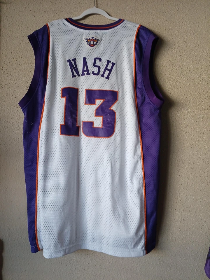 Phoenix Suns Jersey Mens 2XL White NBA Basketball Steve Nash Stitched Adidas - Image 2 of 4