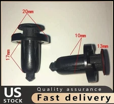 100Pcs Bumper Clips 10mm Hood Fender Push Rivets Retainer Fasteners For Acura