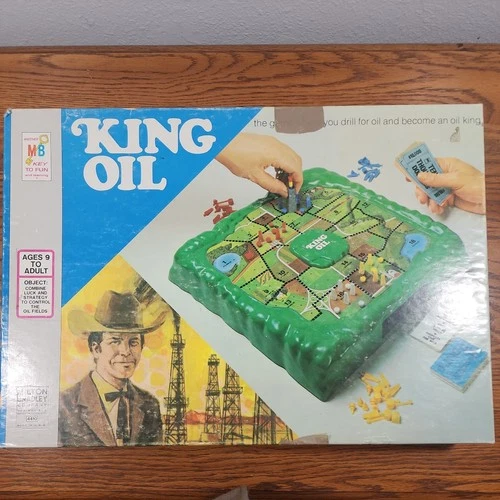 Vintage 1974 King Oil Board Game By Milton Bradley - Made In USA