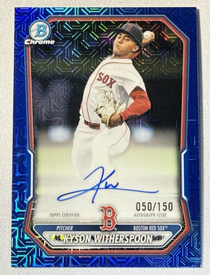 Topps 2025 Bowman Draft Kyson Witherspoon Auto Blue Mojo /150 BMA-KW RC