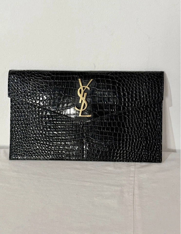 YSL ♥️ Clutch Leder Yves Saint Laurent Damen Tasche - Bild 2 von 4