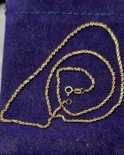 14K Gold Diamond Cut Rope Chain. 16 Inch, 3g,...