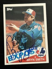 Bryn Smith Autograph Signed 1985 Topps Montreal Expos