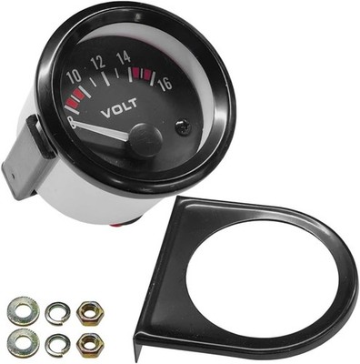 12V Car Voltmeter 2'' 52MM Voltage Gauge Meter, Digital Automotive Voltmeter, Uni
