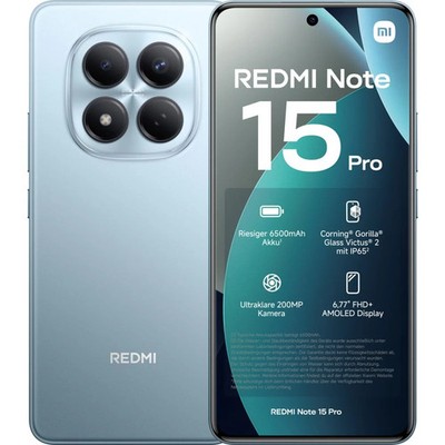 Xiaomi REDMI Note 15 Pro 256 GB Glacier Blue Dual SIM Smartphone Handy