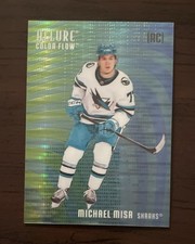 Michael Misa 2025-26 UD Allure RC Color Flow Green-Blue Spectrum 54/75 - Sharks