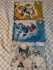 2003 - Lego Bionicle 8573-8578 BOHROK TAL Complete set of 6 - Kranas & Manuals