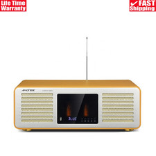 Amoi D-200 Dual Electronic Tubes Leather HiFi Speaker Retro BT5.0 Audio Speaker