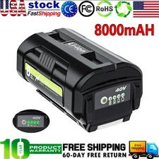 OP4060 40Volt 8.0Ah Lithium Battery Replacement for Ryobi OP4050A OP4015 OP4026