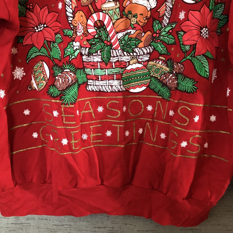 Sudadera Vintage Para Mujer 22W Cascanueces Roja Navidad Temporadas Saludos EE. UU. Foto 2 de 4
