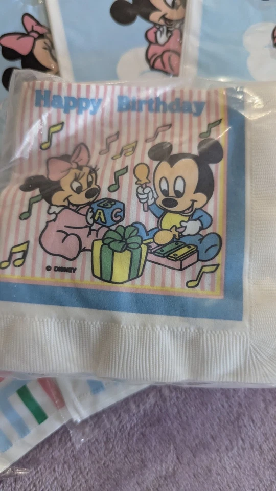 De colección Disney Bebés Mickey Minnie Fiesta Favores Goodie Botín Bolsas Invitaciones  Foto 3 de 4