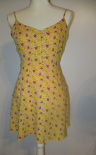 Forever 21 Yellow floral slip dress sun dress Size small